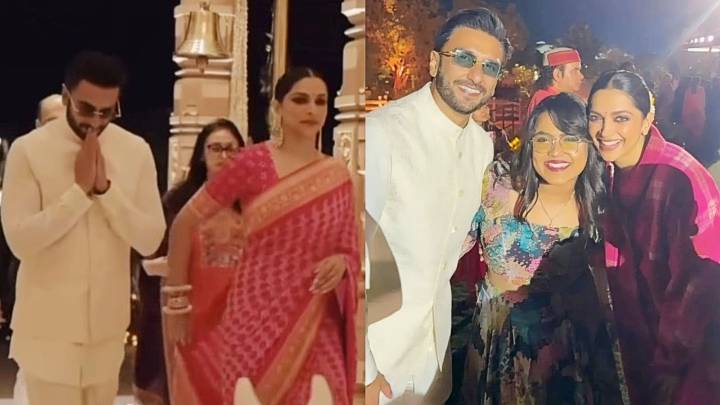 Ranveer-Deepika's happy videos from Ambanis' Shiv temple ceremony go viral. Watch