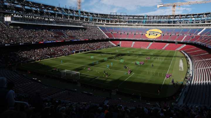 Nou Camp: Barcelona return to refurbished stadium for open training session in front of 23,000 fans ahead of reopening