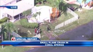 Small plane crashes near backyard of Coral Springs home; cause under investigation