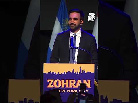 Mamdani delivered a divisive victory speech, attacking President Trump & Andrew Cuomo #shorts