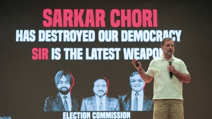 Rahul Gandhi alleges Haryana polls 'stolen', claims 25 lakh fake entries