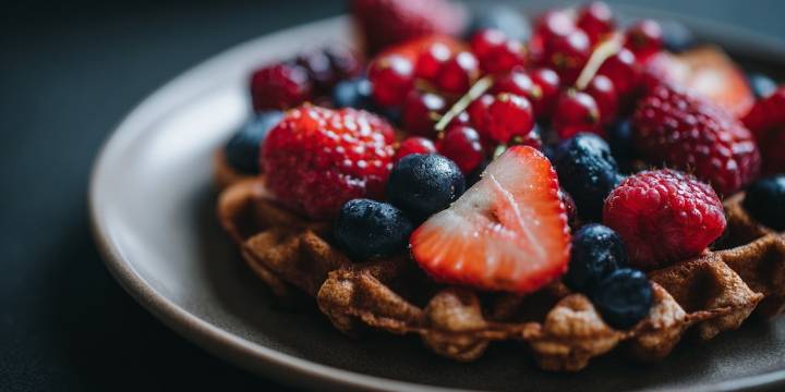 Waffles caseros de avena sin azúcar ideales para un postre saludable y aptos para diabéticos