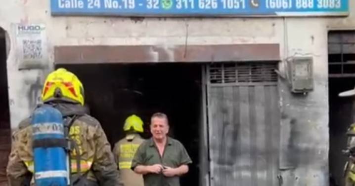 Incendio en taller de soldadura del centro de Manizales