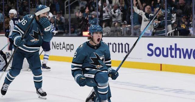 Will Smith scores tiebreaking goal late in 3rd period as Sharks beat Jets 2