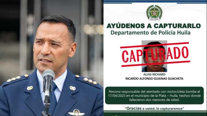Capturado alias Richard, líder disidente y presunto autor del atentado con motocicleta bomba en La Plata, Huila