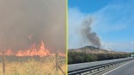 Gran incendio forestal cercano a viviendas afecta a la comuna de Pudahuel