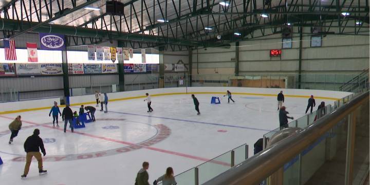 Taking to the ice in Ogdensburg Friday