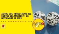 Astro Sol: resultados del sorteo del martes 11 de noviembre