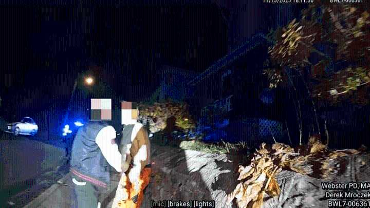Webster Police arrest two teenagers body camera footage
