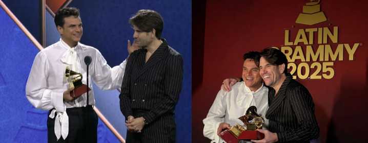 Silvestre rompió en llanto al ganar el Latin Grammy con Juancho en Las Vegas