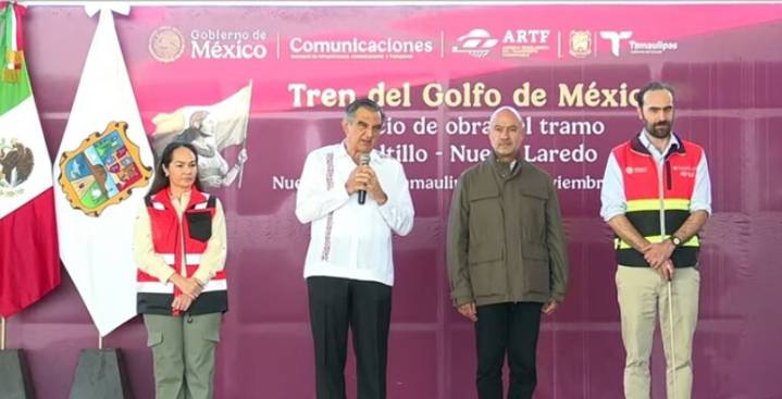 Dan banderazo a obras del Tren del Golfo de México