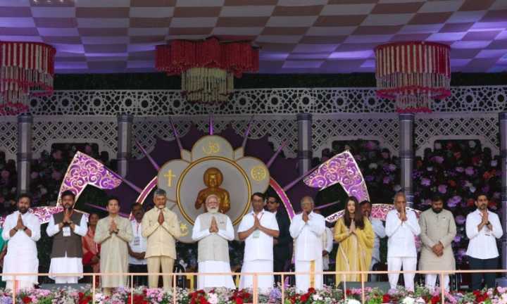 PM shares glimpses from birth centenary celebrations of Sri Sathya Sai Baba in Puttaparthi, Andhra Pradesh