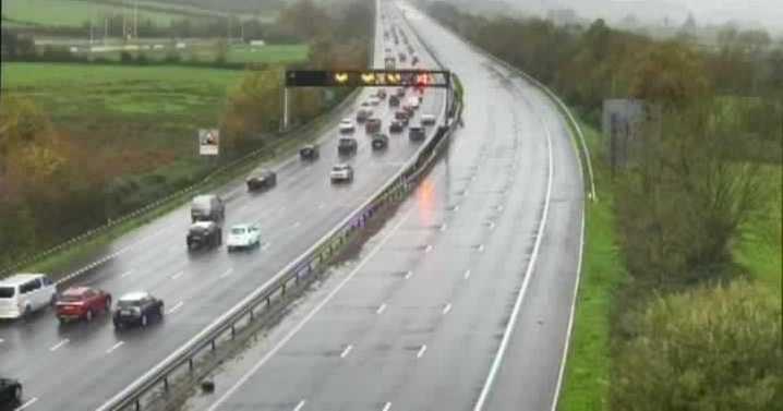 Live: M5 chaos as flooding and crashes cause delays near Bristol