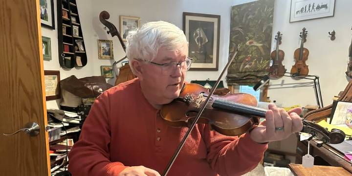 Retired Iowa State University professor repairs violins to pay forward goodwill