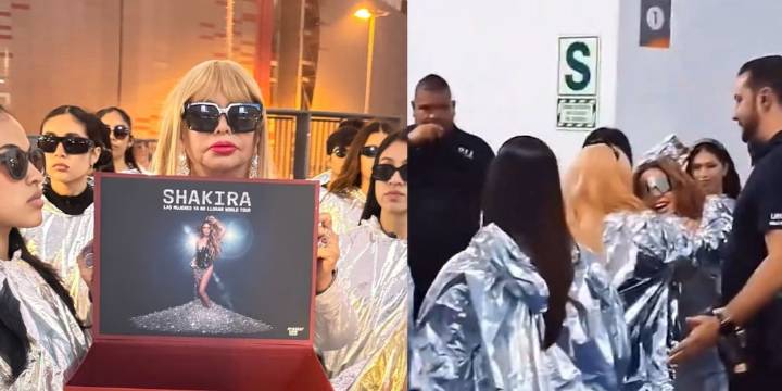Susy Díaz caminó con Shakira y le dio un abrazo antes de salir a su concierto en Lima