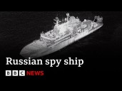 Russian spy ship pointed lasers at RAF pilots tracking it, says UK