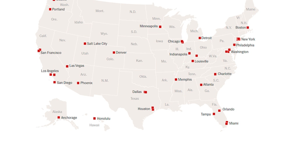 Cuáles son los aeropuertos de Estados Unidos afectados por la reducción del tráfico aéreo