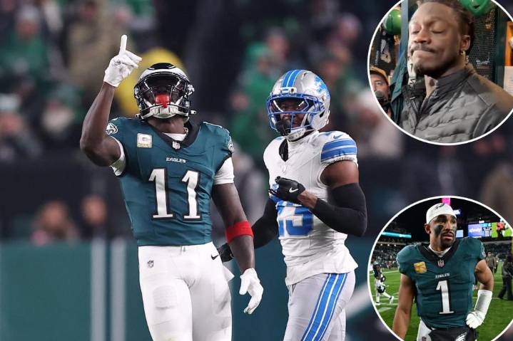 A.J. Brown shuts down Jalen Hurts question in testy interview moment