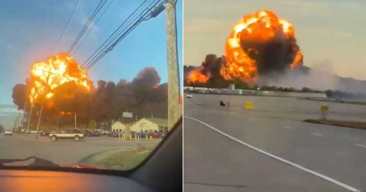 Avión de carga se estrella en EE.UU. y provoca enorme incendio cerca del aeropuerto de Louisville