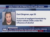 Woman pleads guilty to crash that killed NFL player, 2 friends