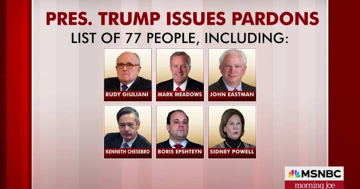 Trump pardons key allies who helped in effort to subvert 2020 election results