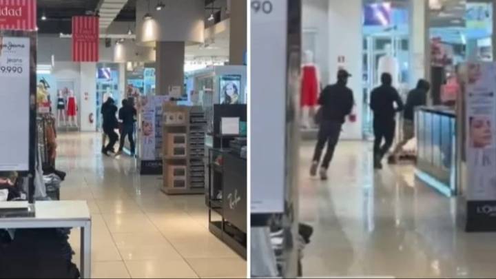 Delincuentes armados irrumpieron a tiros en un shopping Chileno