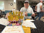 World War II Veteran celebrates 100th birthday with family, friends and beer