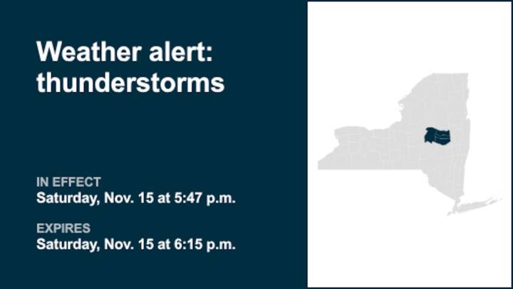 NY weather: Anticipate thunderstorms in New York Saturday evening