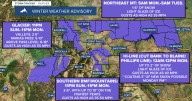 Winter Weather Advisories issued for the mountains and the Hi