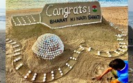 Sudarsan Pattnaik’s Striking Puri Beach Sand Sculpture Celebrates India’s Women’s World Cup Triumph
