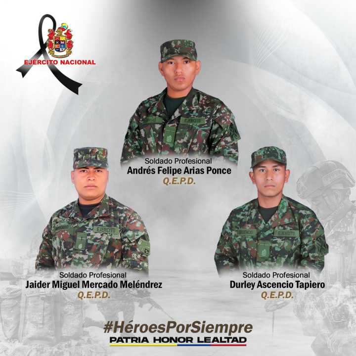 Tres soldados murieron por ataque con artefactos explosivos del Eln en Chita Boyacá