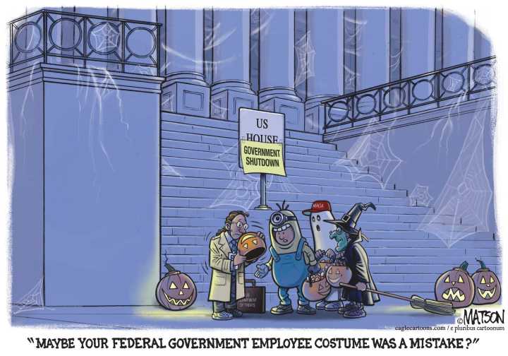 5 drawn-out political cartoons about the government shutdown