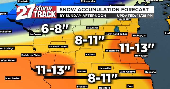 Winter storm set to drop 8-11 inches on Madison Saturday