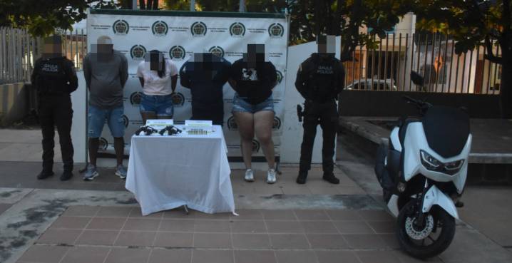 Durante ‘Plan Antiextorsión’, caen cuatro presuntos delincuentes en Martínez Martelo