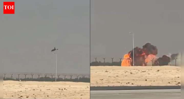 Watch: Tejas fighter jet crashes during Dubai air show; eyewitness footage captures impact