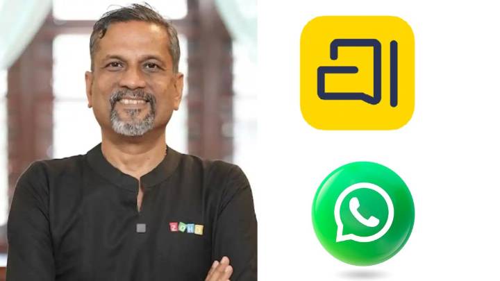 Sridhar Vembu’s Zoho Arattai drops out of the top 100 apps list while WhatsApp, other rivals soar