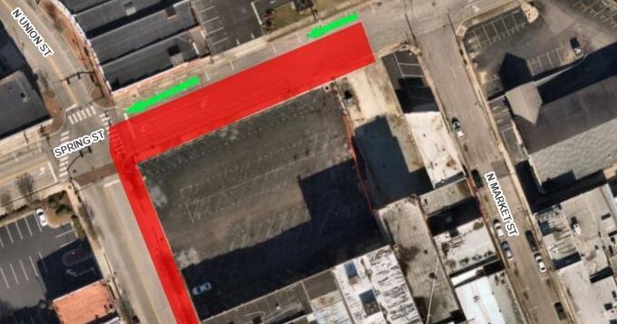 As work starts on Danville parking deck, Spring Street traffic flow changes to 1
