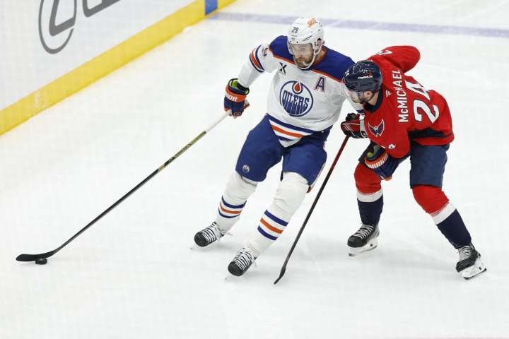 Ryan Leonard nets 2, Alex Ovechkin scores No. 904 as Capitals top Oilers - The Rink Live | Coverage of youth, junior, high school and college hockey