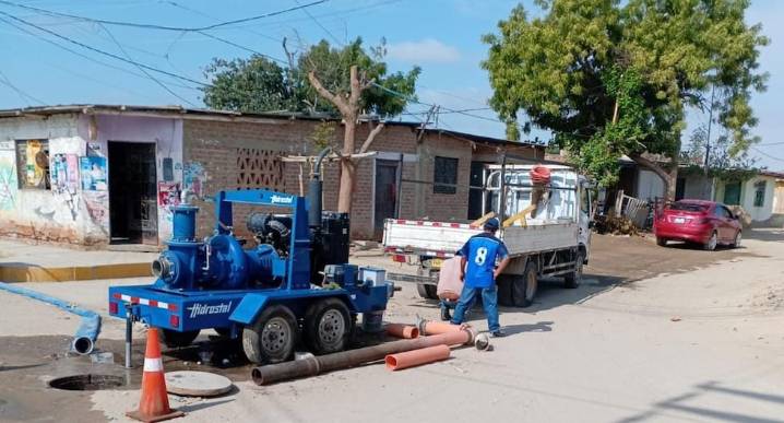 Piura: Ejecutan trabajos para optimizar funcionamiento de EBAR La Primavera Nueva