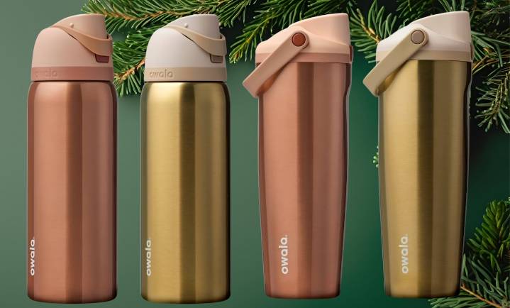 Target launches gold and bronze FreeSip Owala water bottles