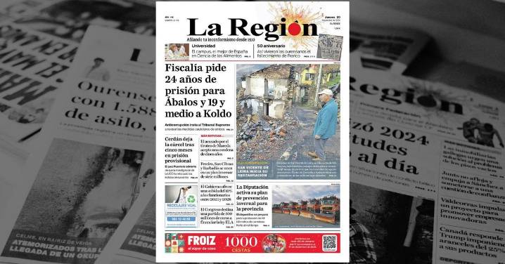 La portada de La Región de este jueves, 20 de noviembre