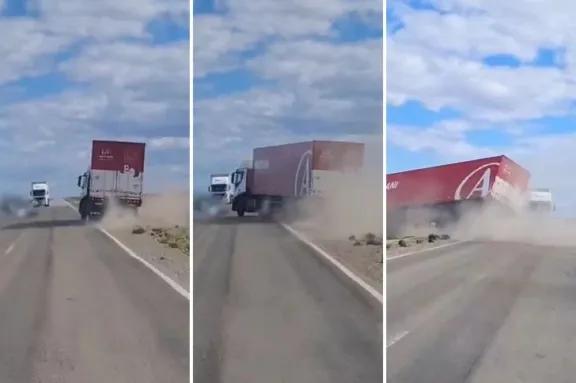 Dramático: así un camionero perdió el control en la Ruta 3