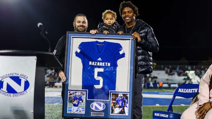 Nazareth’s Dotson continues to celebrate local football roots while with Philadelphia Eagles