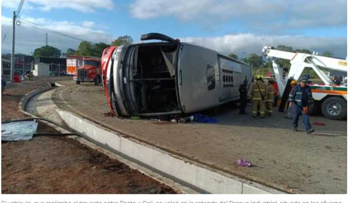 El siniestro ocurrió el 29 de noviembre de 2025, cuando un bus intermunicipal que cubría la ruta entre Pasto y Cali