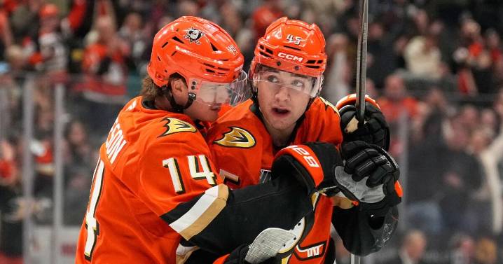 Beckett Sennecke, Leo Carlsson each score twice in Ducks' seventh straight win