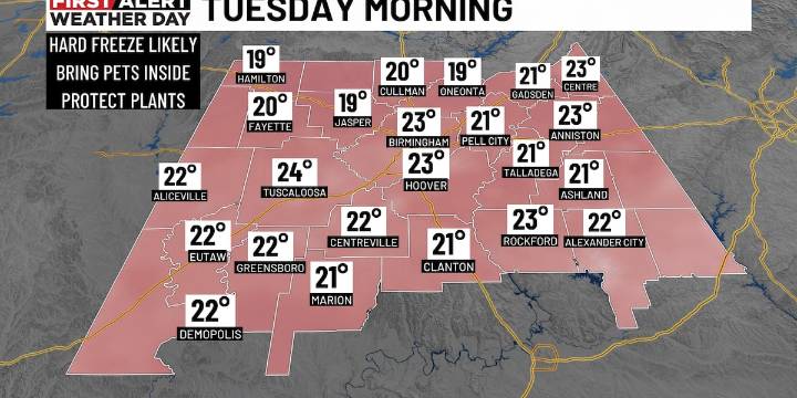 First Alert Weather: First Alert Weather Day for first big freeze of the season