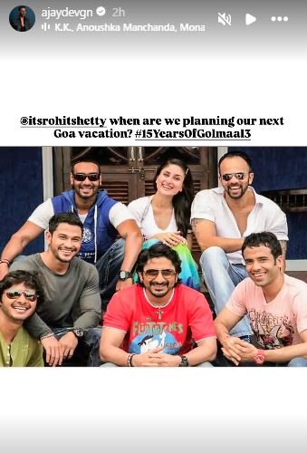 ‘Golmaal 5’ to be set in Goa? Ajay Devgn teases director Rohit Shetty