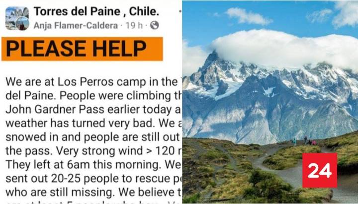 "Please help": el mensaje de auxilio previo a la tragedia en Torres del Paine