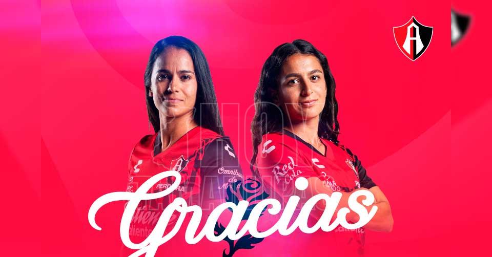 Atlas Femenil anuncia la salida de Daniela Cruz y Kayla Fernández del Primer Equipo
