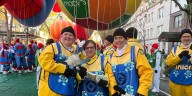 Argyle woman walks as balloon handler in Macy’s Thanksgiving Day Parade